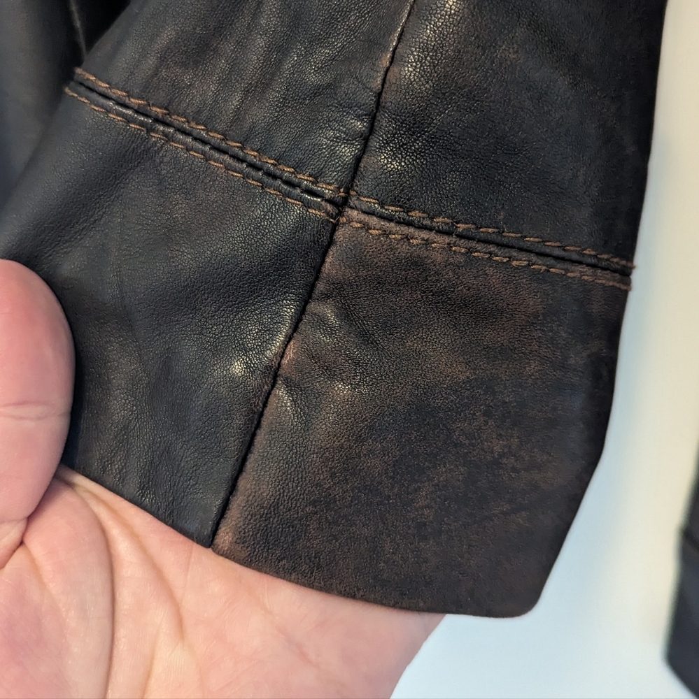Danier Soft Distressed Leather Jacket - Picture 8 of 11